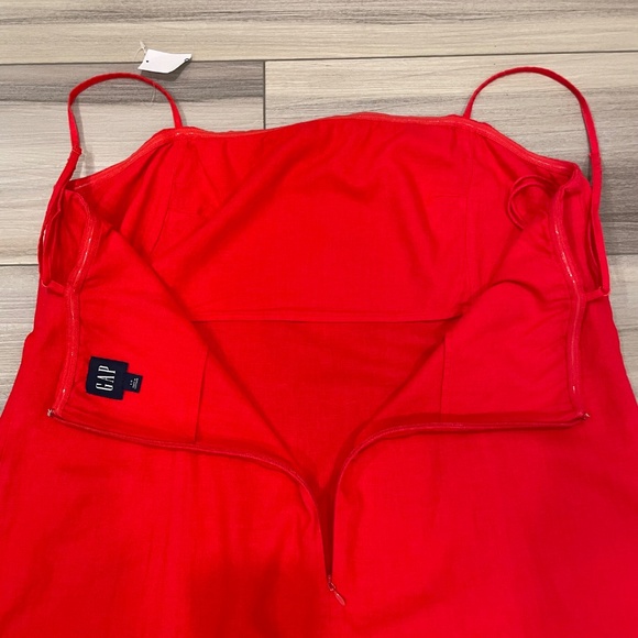 NWT GAP Linen-Blend Mini Dress Size Large Slipper Red - Picture 10 of 15